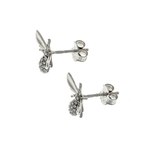 Pendientes de abeja de plata de ley