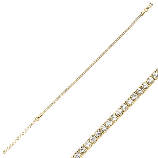 Pulsera de tenis de plata de ley de 2 mm