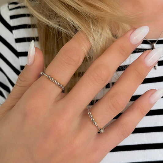 Anillo de sirena de plata de ley