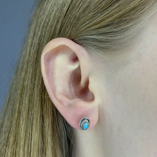 Pendientes de labradorita en plata de ley