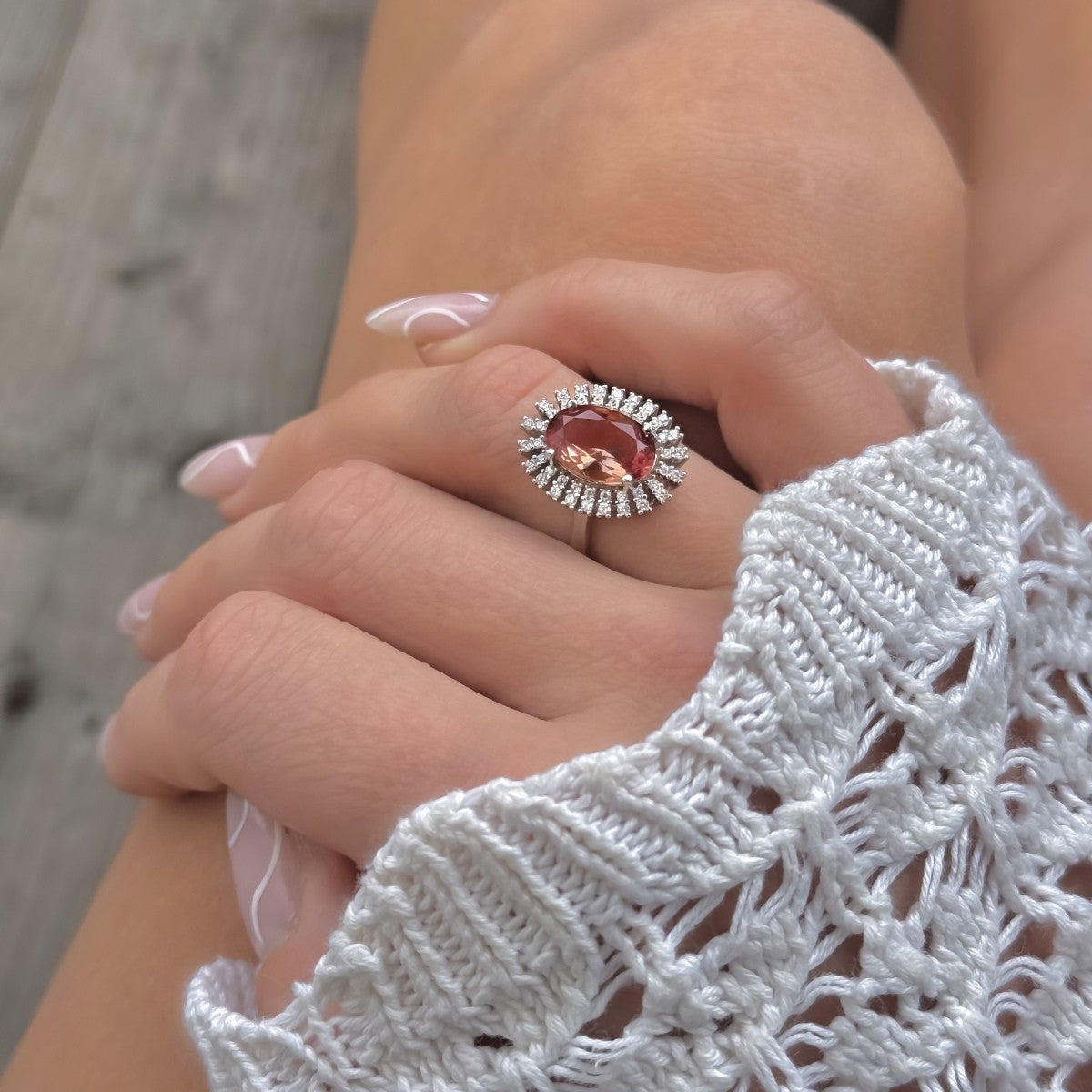 Anillo de zultanita Elif en plata de ley