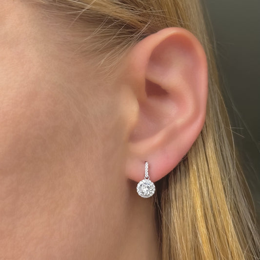 Aretes de plata esterlina con circonitas cúbicas