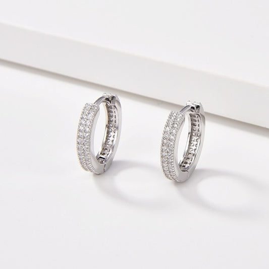 Aros de plata de ley con circonitas cúbicas