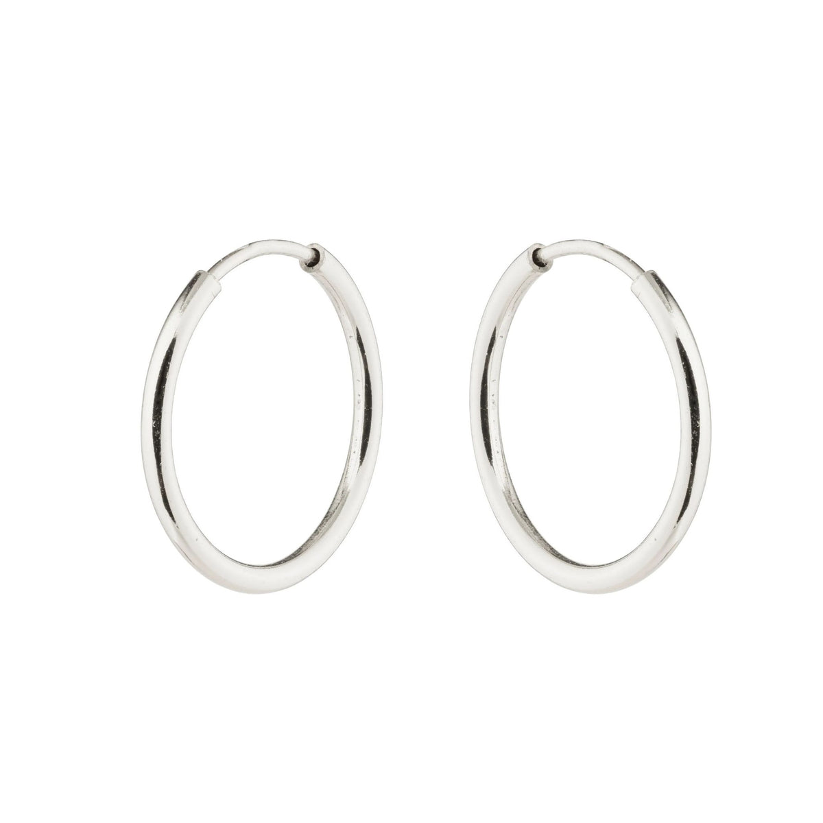Pendientes de aro de plata de ley de 1 a 5 cm
