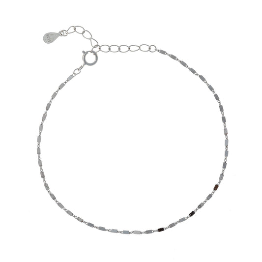 Pulsera minimalista de plata de ley