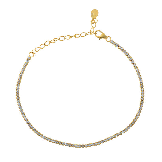 Pulsera de tenis de plata de ley