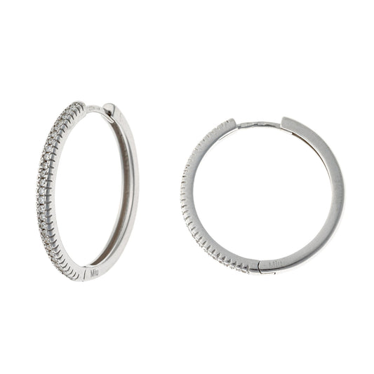 Anele – Pendientes de aro de plata de ley de 12-20 mm