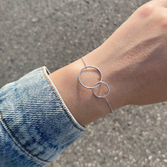 Pulsera de plata esterlina "Círculos"