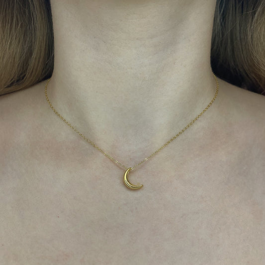 Collar de luna de plata de ley