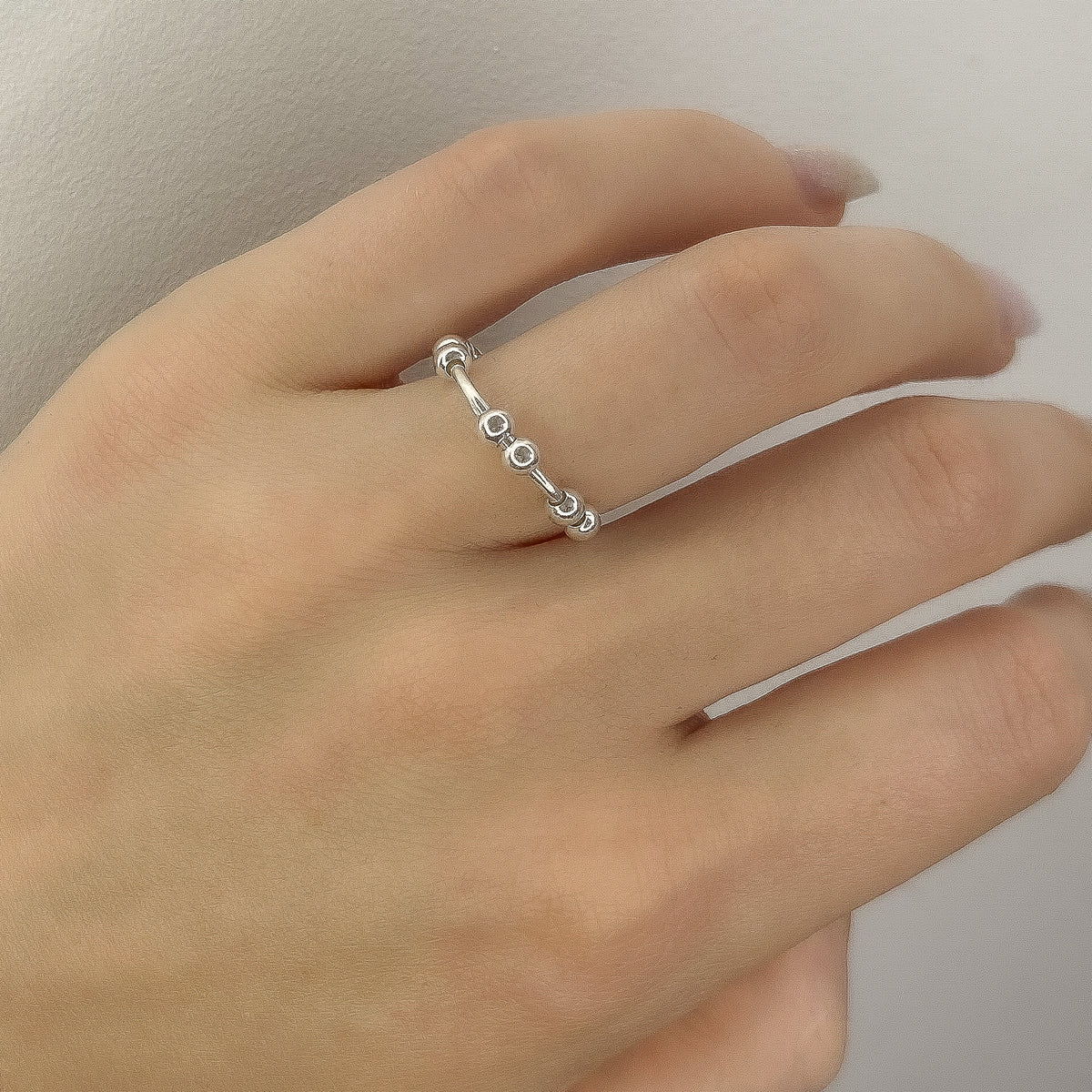Anillo de sirena de plata de ley