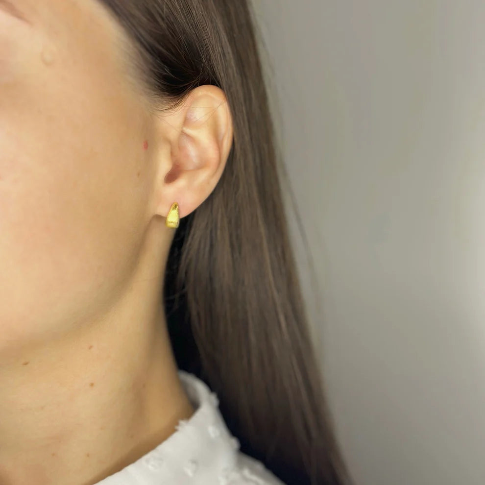 Pendientes de plata de ley mate
