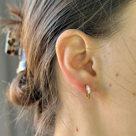 Aros de plata de ley con circonitas cúbicas