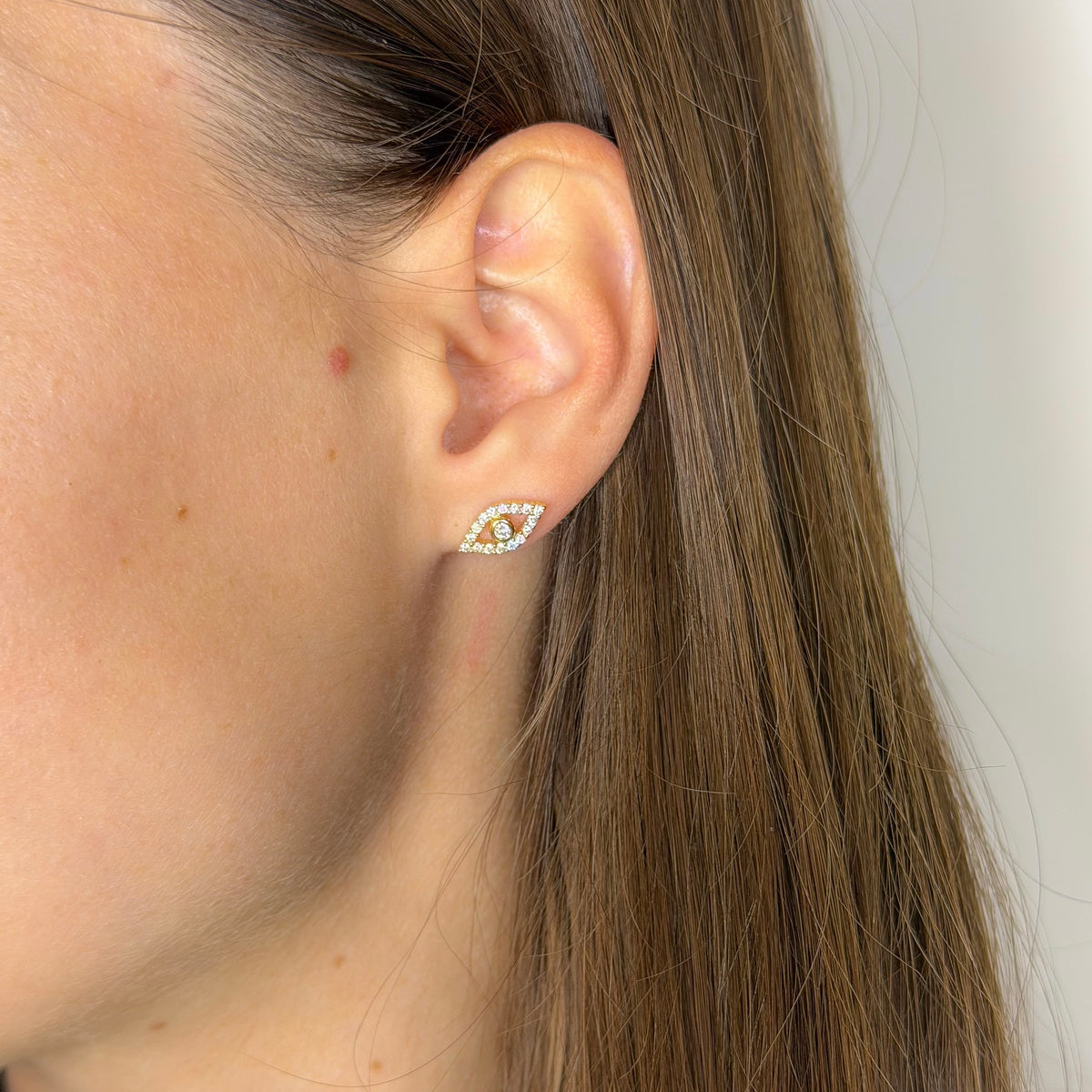 Pendientes de plata de ley Eye Glow