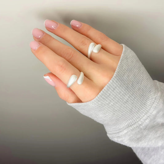 Anillo de plata de ley mate