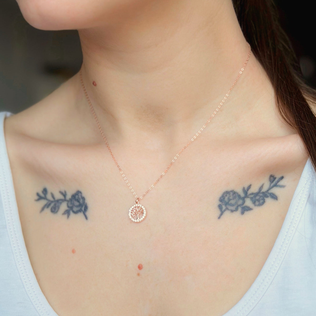 Collar de plata de ley Árbol de la Vida