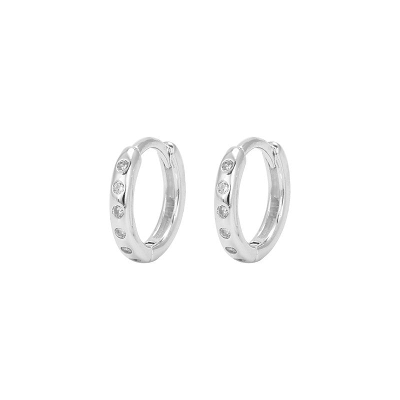Aros de plata de ley con circonitas cúbicas