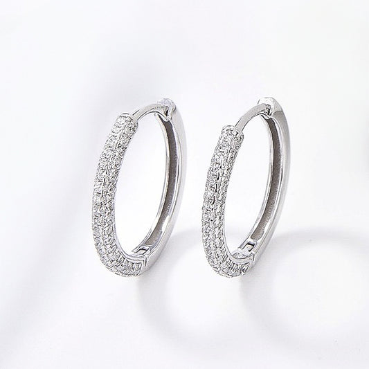Aros de plata de ley con circonitas cúbicas
