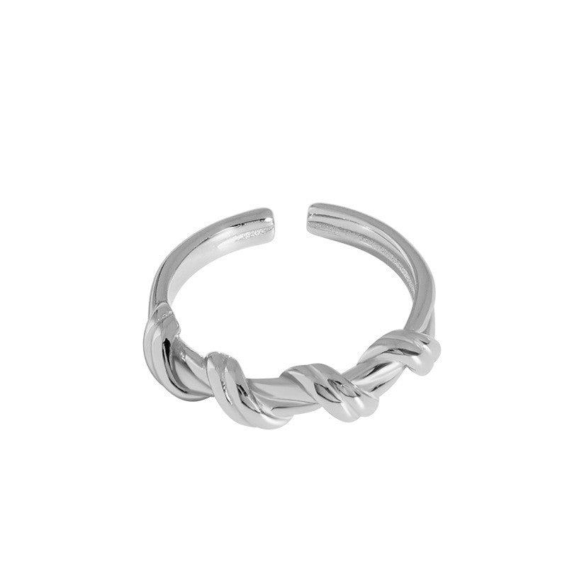 Anillo de plata esterlina con diseño de espiral
