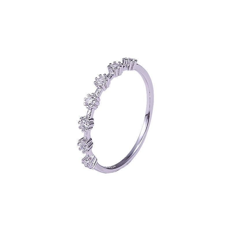 Anillo de plata de ley con circonita cúbica
