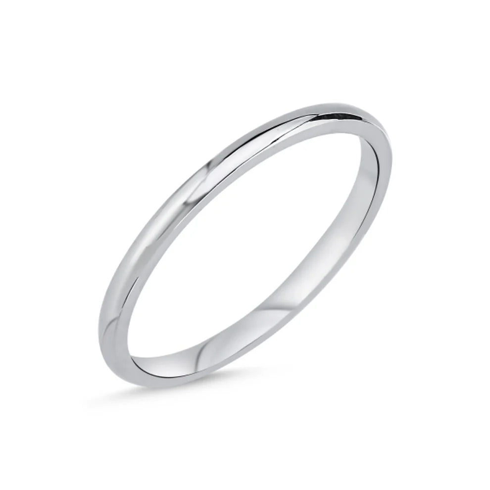 Anillo de banda de plata de ley de 1,5 mm