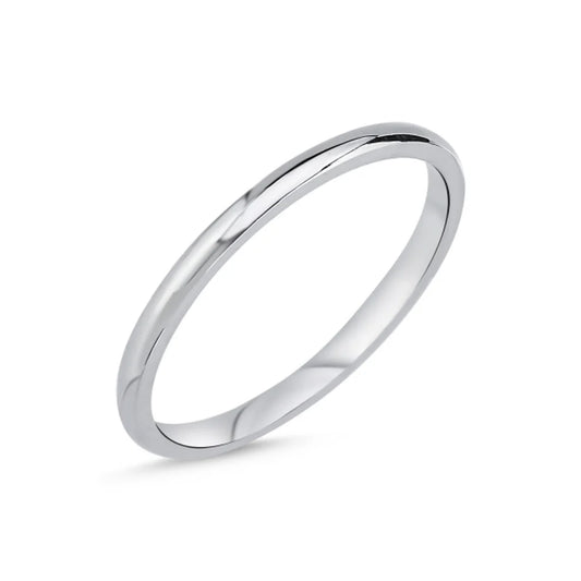 Anillo de banda de plata de ley de 1,5 mm