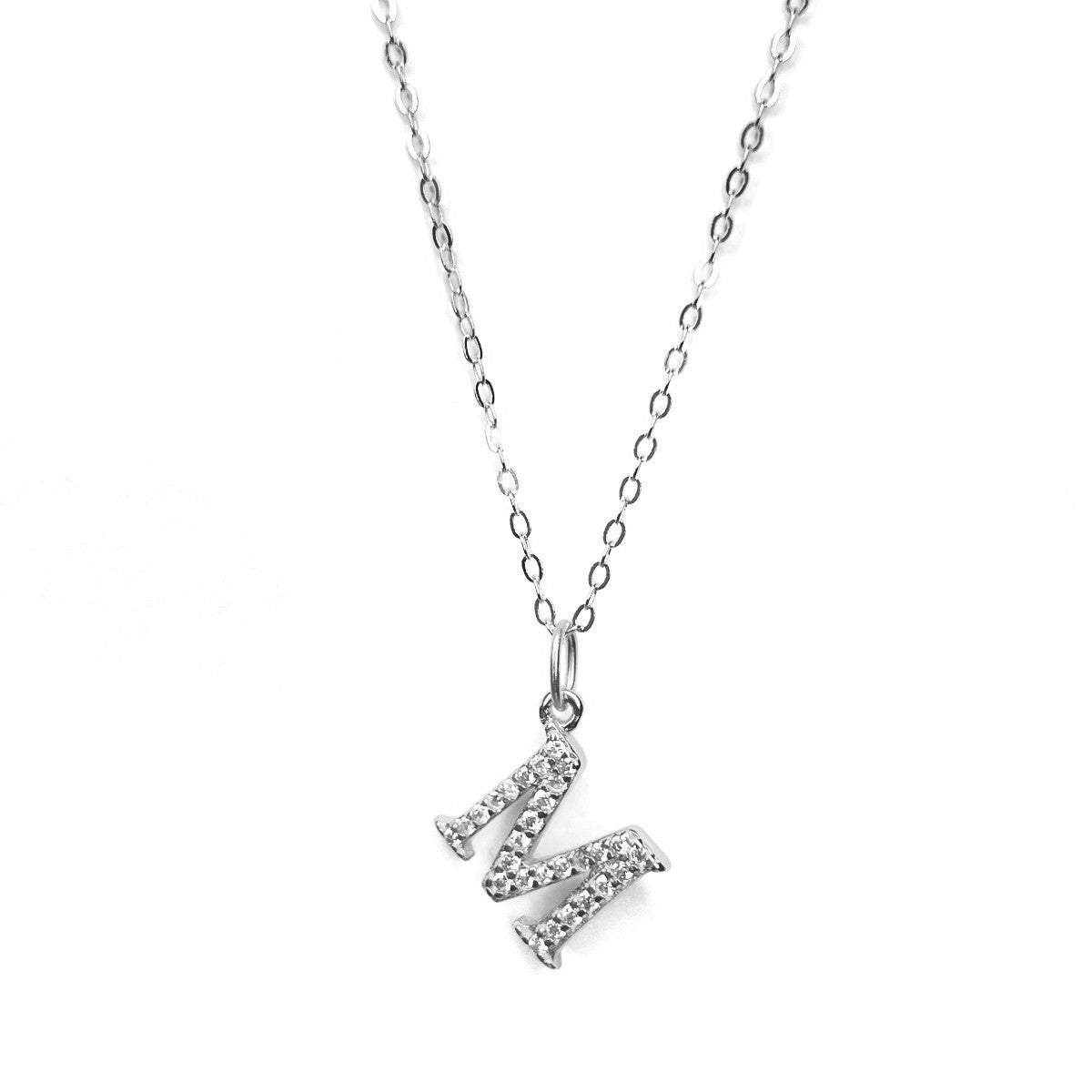 Collar con inicial de plata de ley