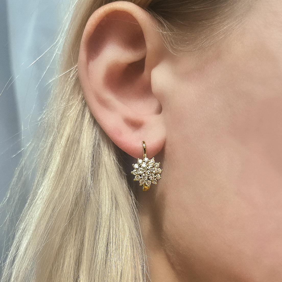 Hana – Pendientes colgantes de plata de ley con circonitas pavé