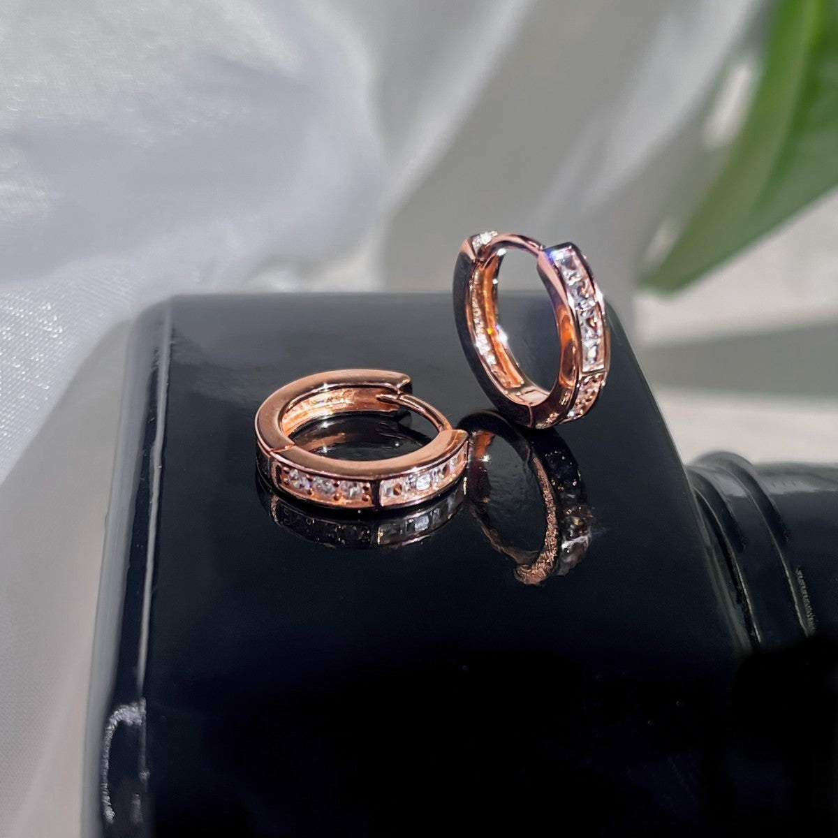 Aros de plata de ley con circonitas cúbicas