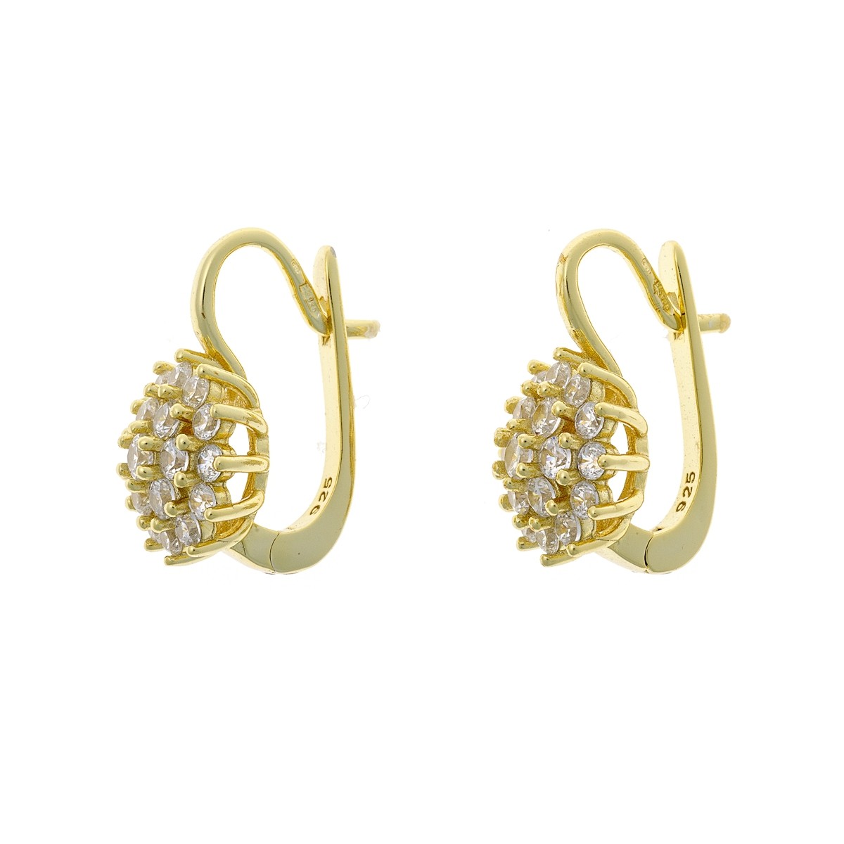 Hana – Pendientes colgantes de plata de ley con circonitas pavé