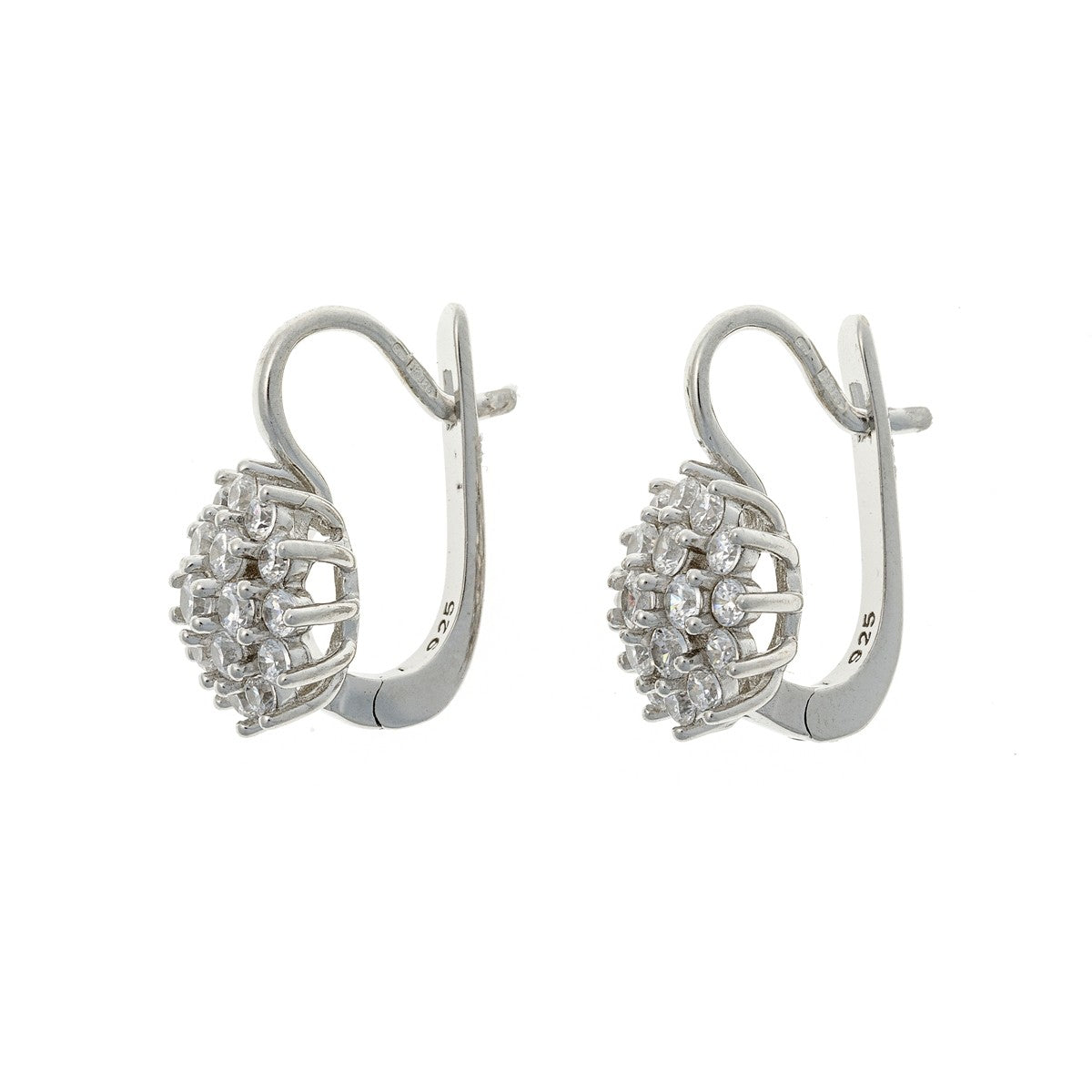 Hana – Pendientes colgantes de plata de ley con circonitas pavé