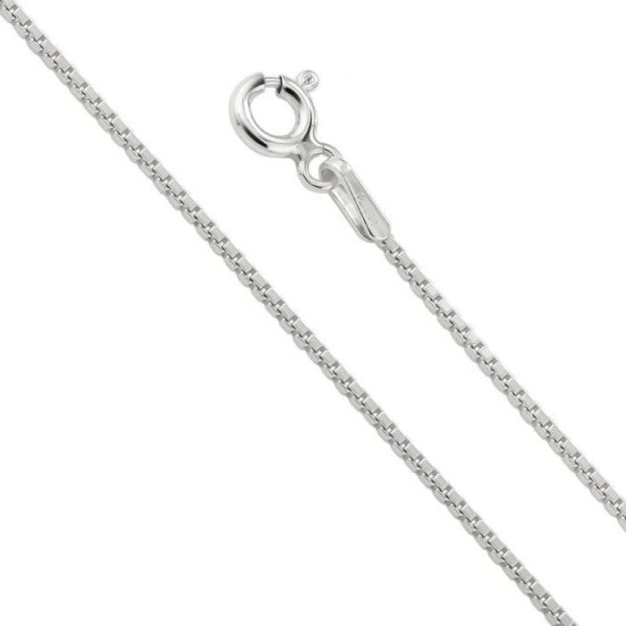 Collar de cadena "Box" de plata de ley