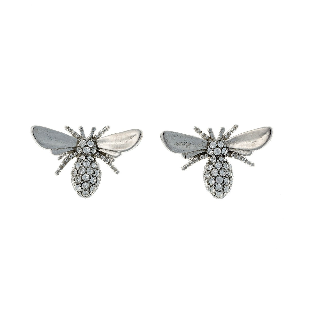 Pendientes de abeja de plata de ley