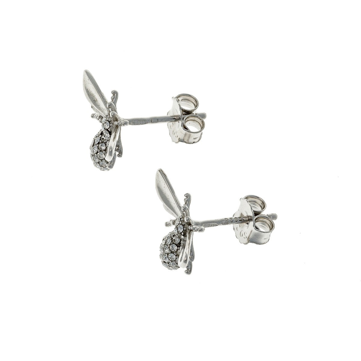 Pendientes de abeja de plata de ley