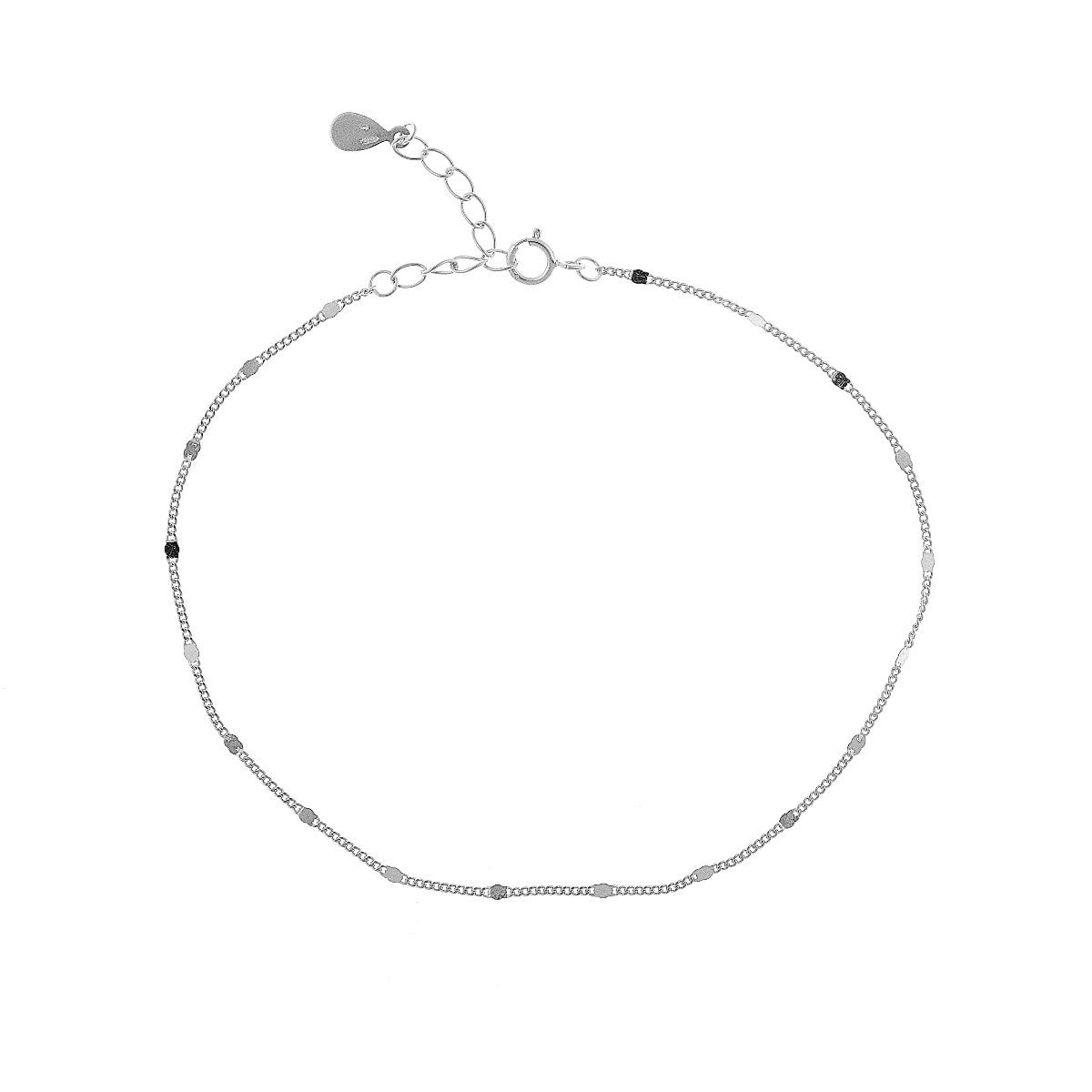Tobillera Jeanne de plata de ley