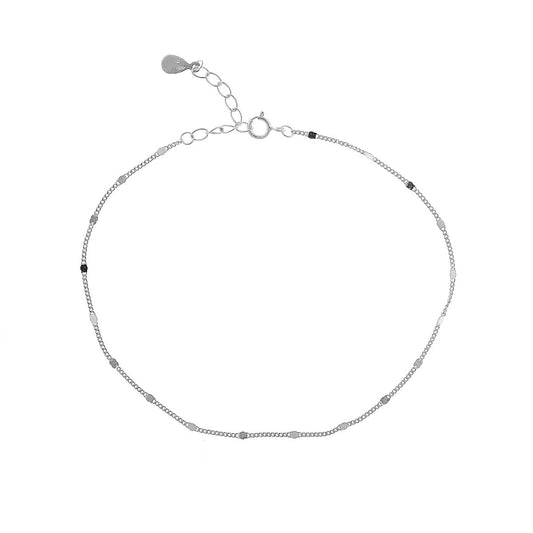 Tobillera Jeanne de plata de ley