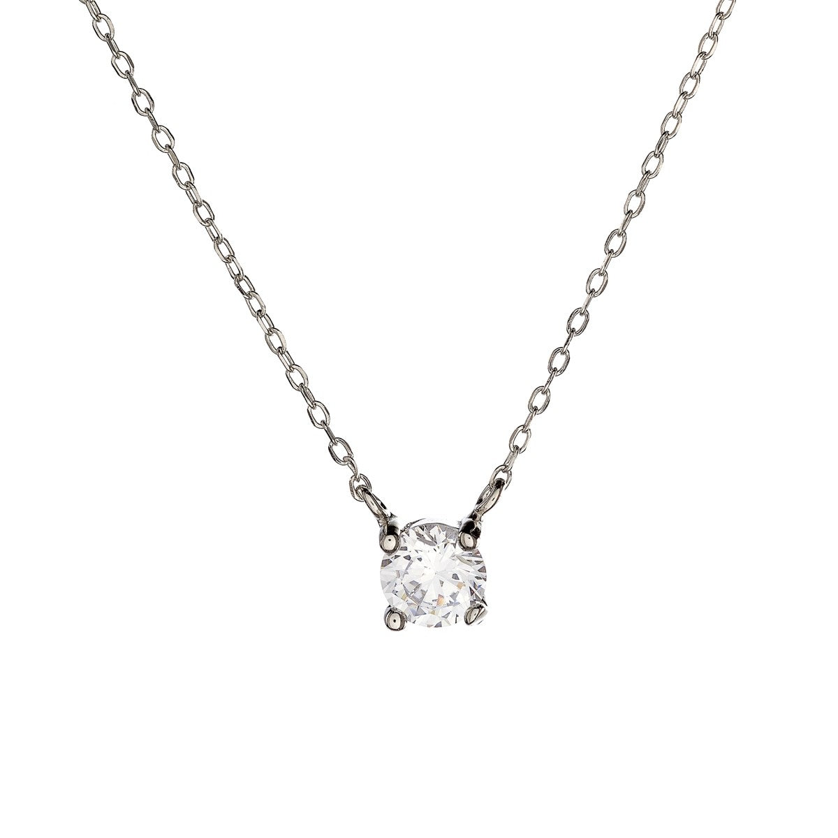 Collar de plata de ley con circonitas