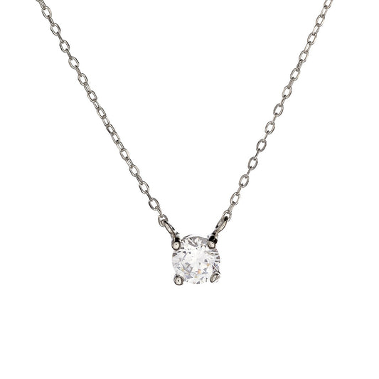 Collar de plata de ley con circonitas