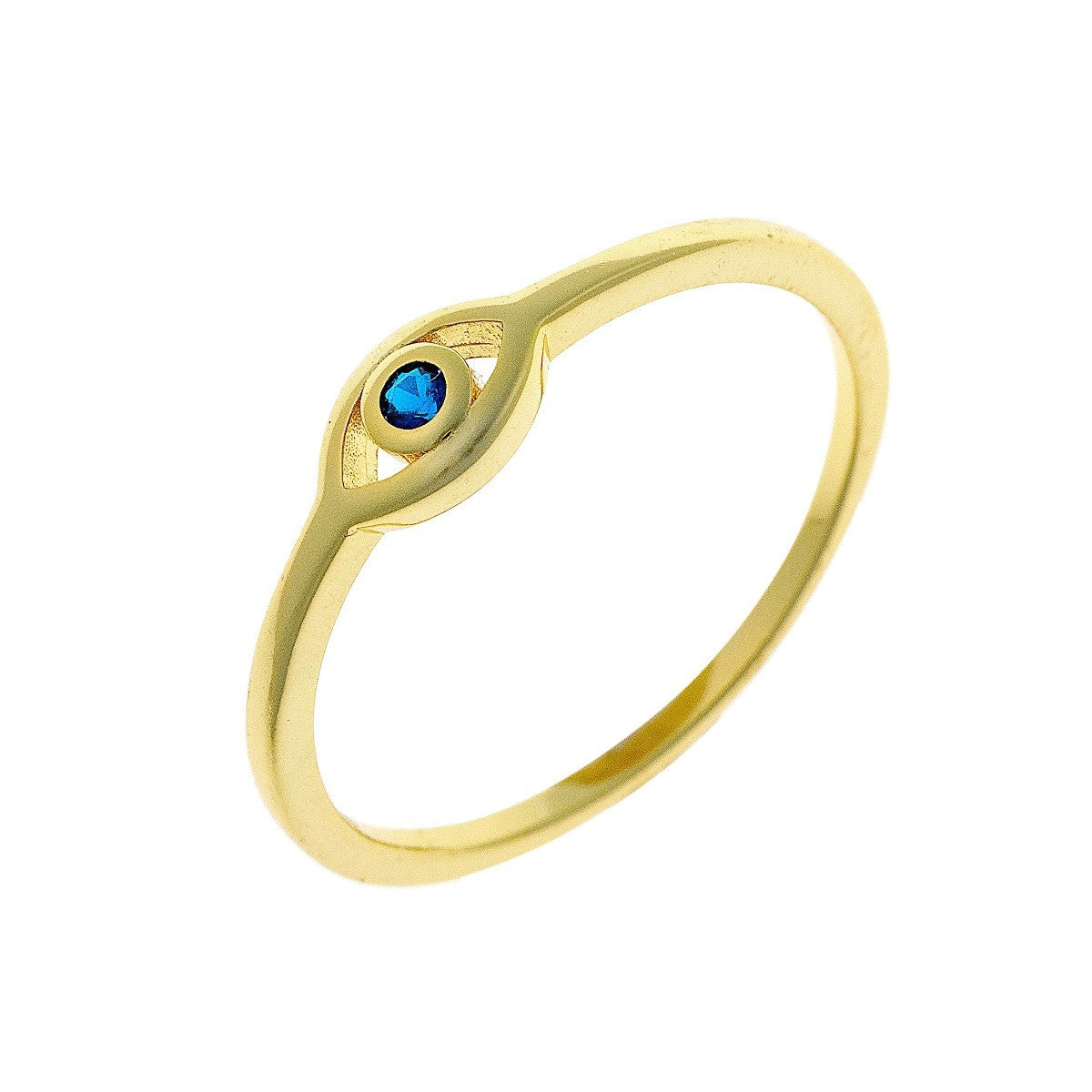 Anillo de Plata de Ley con Ojo de Circonita Cúbica