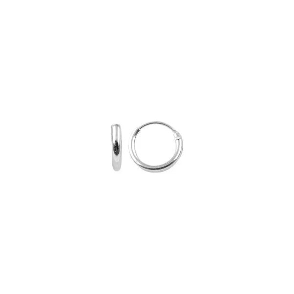 Pendientes de aro de plata de ley de 1 a 5 cm
