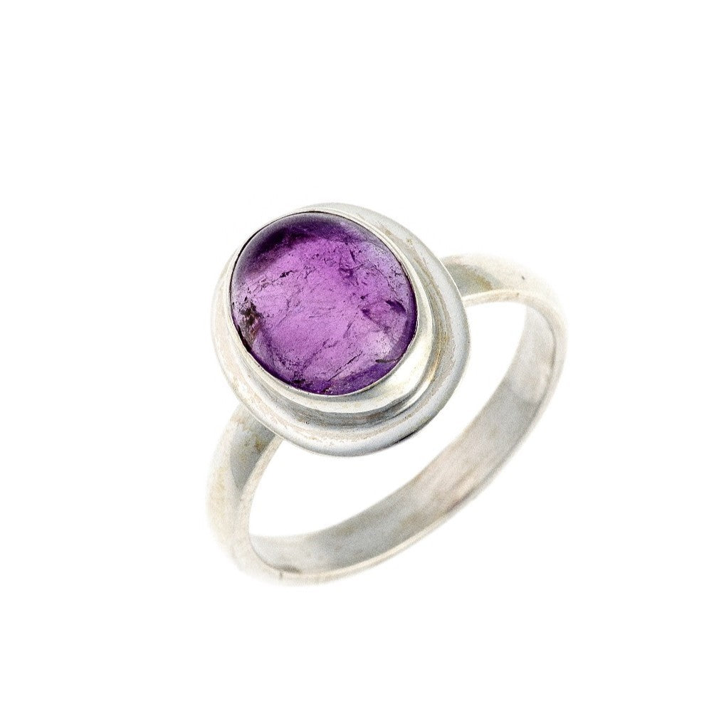 Anillo de amatista en plata de ley