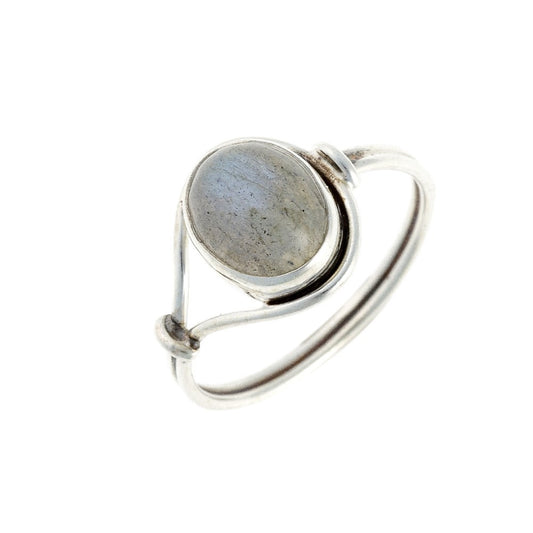Anillo de labradorita en plata de ley