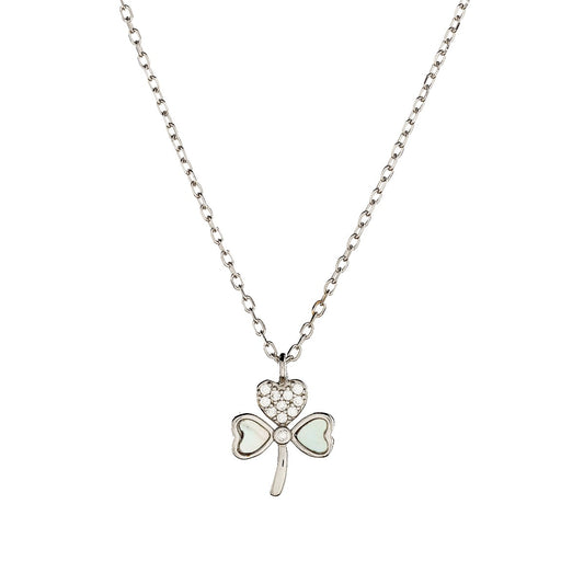 Collar de trébol de plata esterlina