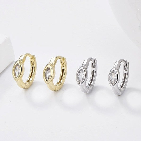 Aros de plata de ley con circonitas cúbicas