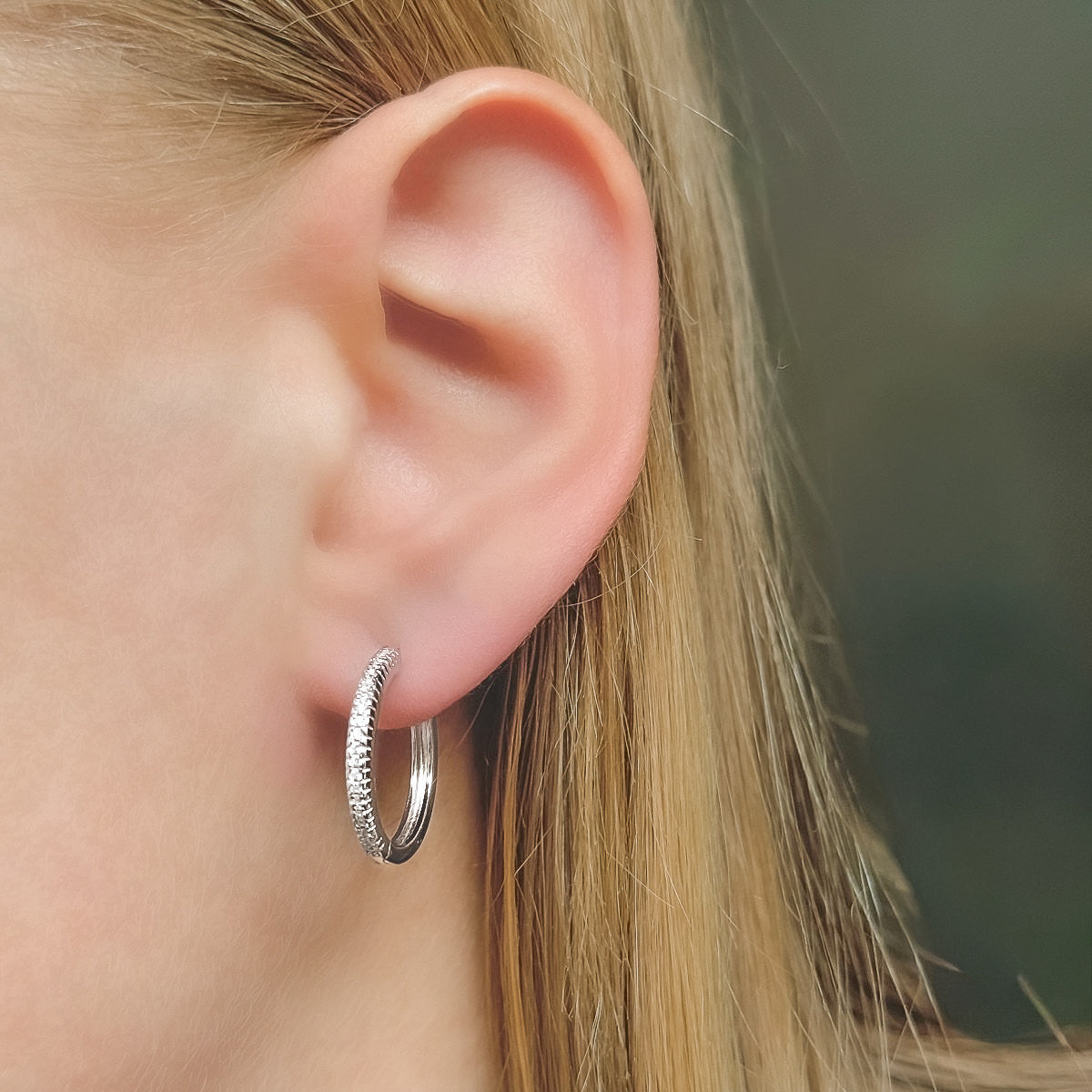 Anele – Pendientes de aro de plata de ley de 12-20 mm