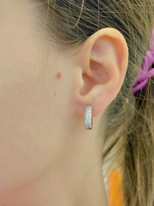 Pendientes de plata de ley Eilis de 15 mm