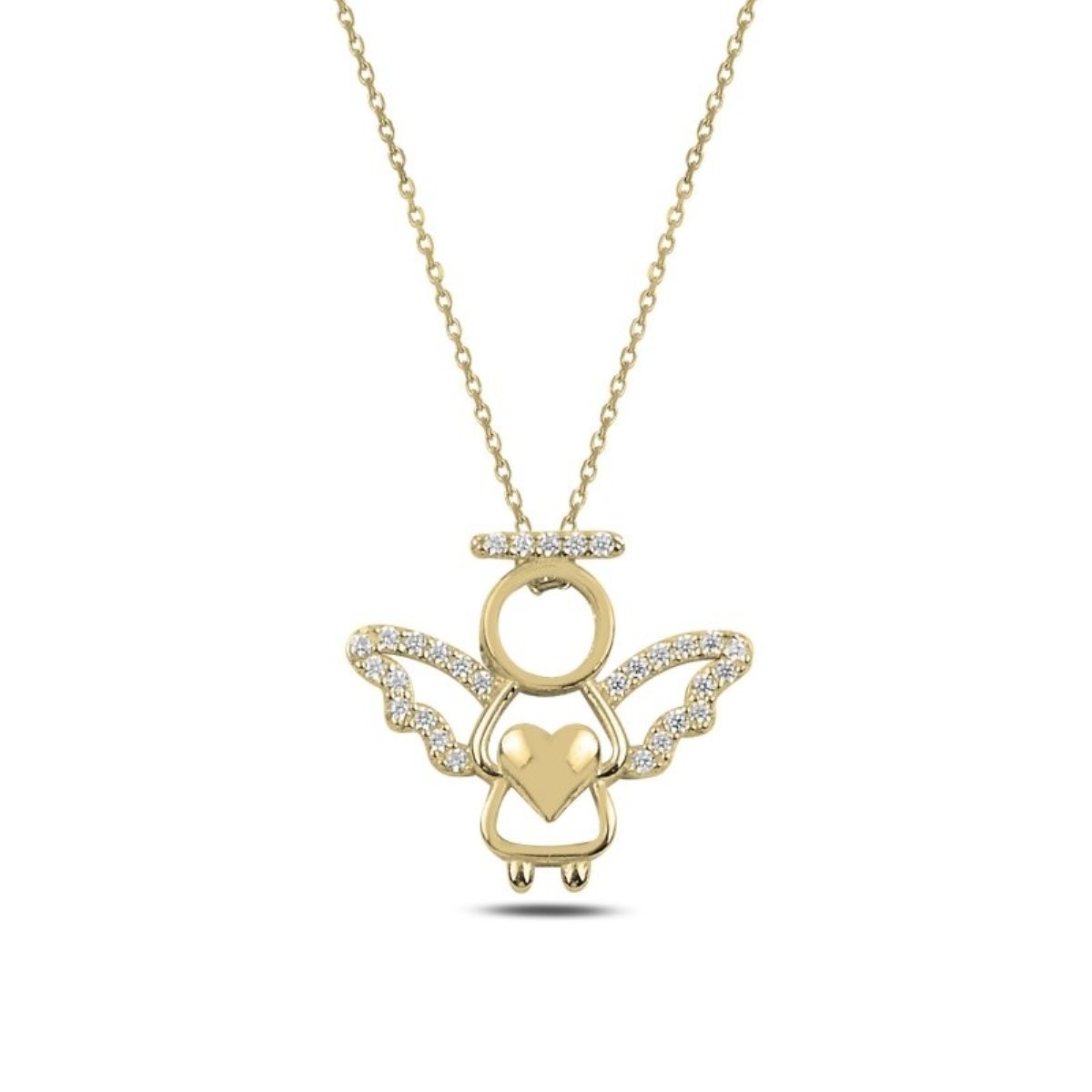 Collar de Ángel de Plata de Ley con Circonitas Cúbicas