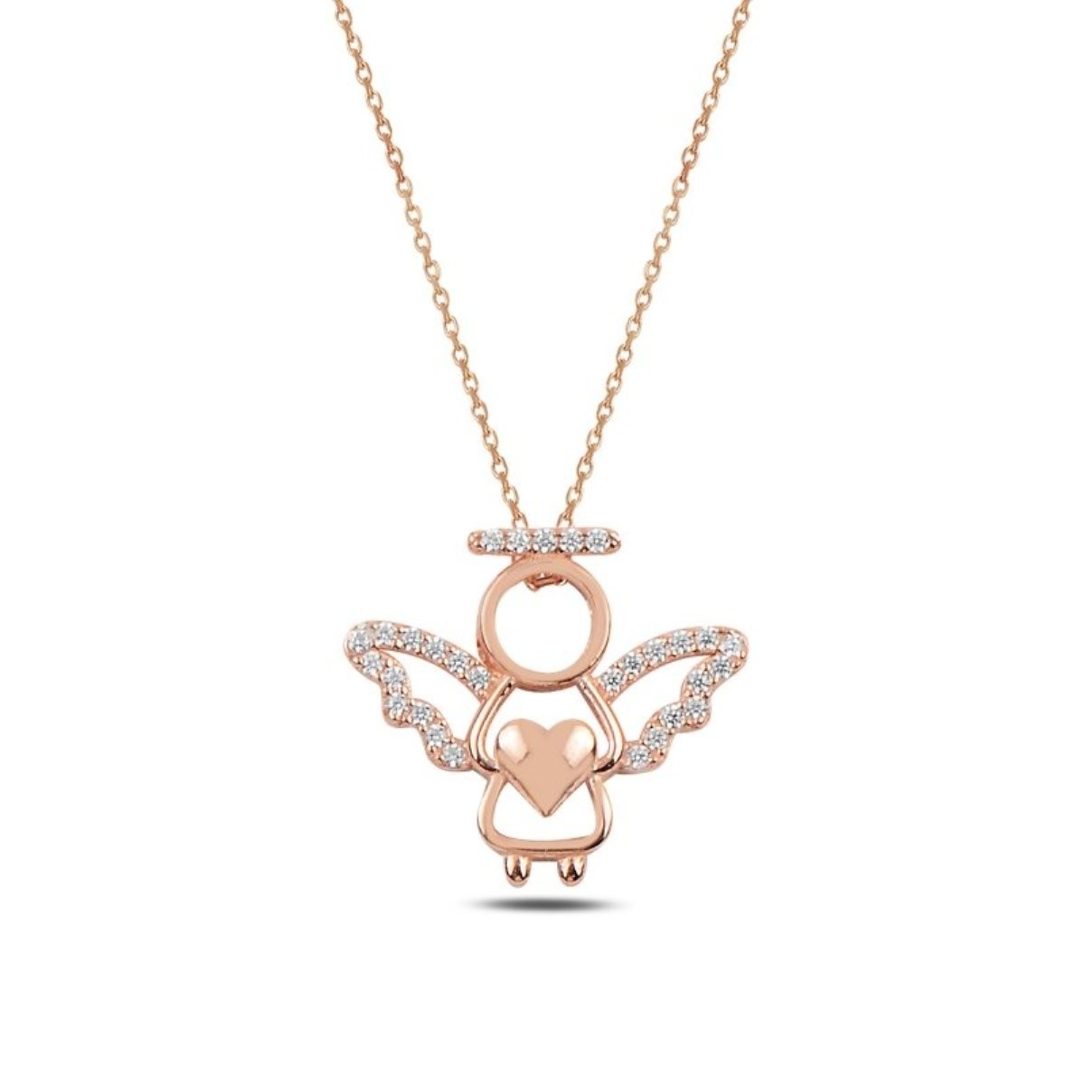 Collar de Ángel de Plata de Ley con Circonitas Cúbicas