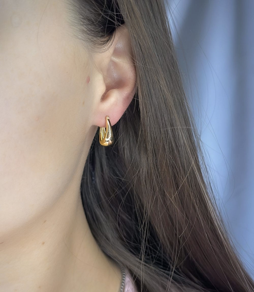 Pendientes de lágrima de plata de ley