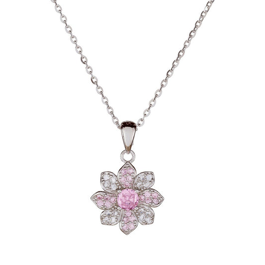 Ren – Collar de flores de plata de ley