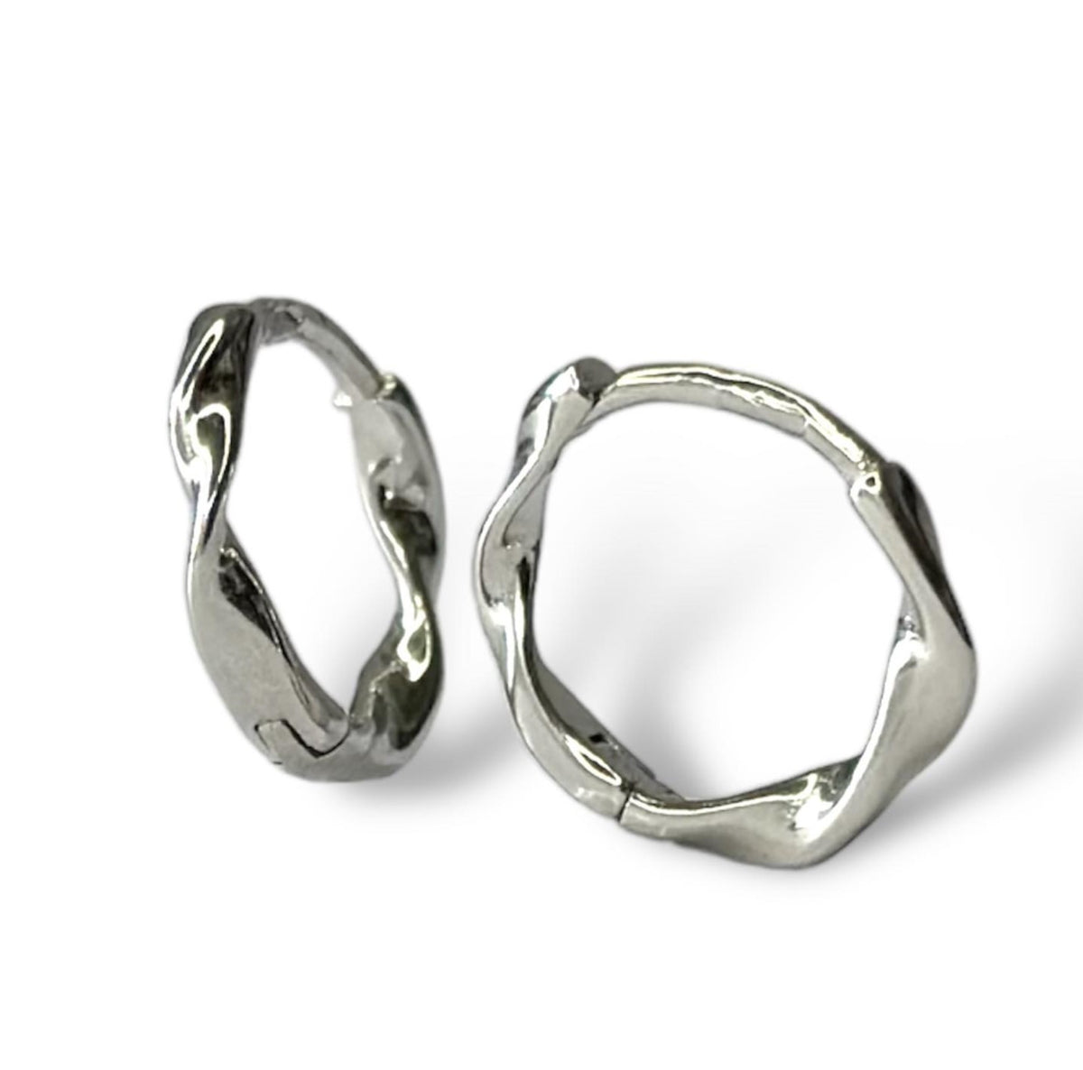 Aros trenzados de plata de ley